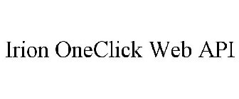 IRION ONECLICK WEB API