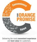 OUR ORANGE PROMISE CONVENIENCE VALUE DELIVERING THE MOST CONVENIENT EXPERIENCE AND BEST VALUE FOR CUSTOMERS. C THE HOME DEPOT SPECIAL BUY NEW VALUE THE HOME DEPOT