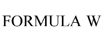 FORMULA W