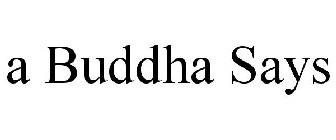 A BUDDHA SAYS