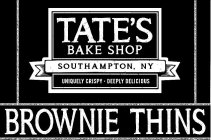 TATE'S BAKE SHOP SOUTHAMPTON, NY UNIQUELY CRISPY DEEPLY DELICIOUS BROWNIE THINS