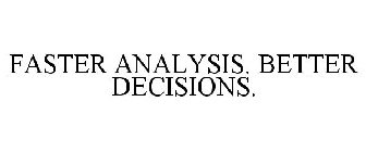 FASTER ANALYSIS. BETTER DECISIONS.