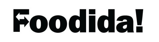 THE MARK CONSISTS OF THE WORD FOODIDA (WHICH HAS BEEN REGISTERED AS A TRADEMARK #86636053) WHICH HAS A STYLIZED SINGLE CHARACTER COMPOSED OF THICK WHITE BLOCK LINES WITH TWO OPPOSING DIRECTIONAL ARROW