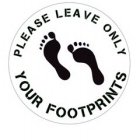 PLEASE LEAVE ONLY YOUR FOOTPRINTS