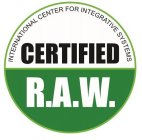 INTERNATIONAL CENTER FOR INTEGRATIVE SYSTEMS CERTIFIED R.A.W.