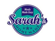 SARAH'S HOMEMADE MEALS MADE EASY