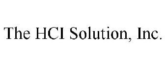 THE HCI SOLUTION, INC.