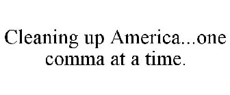 CLEANING UP AMERICA...ONE COMMA AT A TIME.