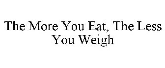THE MORE YOU EAT, THE LESS YOU WEIGH
