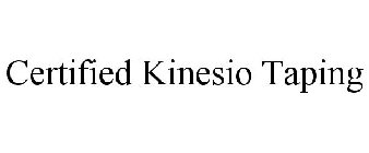 CERTIFIED KINESIO TAPING