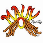 EIGHT BRAIDS THAT SURROUND THE LETTER O WITH THE NAME MAUV ON TOP OF THE BRAIDS AND THE NAME MAUVO LOCS IN CURSIVE WRITING TO THE RIGHT OF THE IMAGE