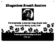 SHAYMLESS BREATH BUSTERS HOMEMADE NATURAL DOG TREAT MIX TWO LAZY CRAZY LABS, LLC TWOLAZYCRAZYLABS@GMAIL.COM