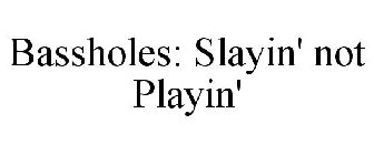 BASSHOLES: SLAYIN' NOT PLAYIN'