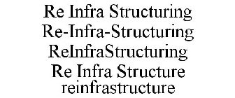 RE INFRA STRUCTURING RE-INFRA-STRUCTURING REINFRASTRUCTURING RE INFRA STRUCTURE REINFRASTRUCTURE