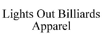 LIGHTS OUT BILLIARDS APPAREL