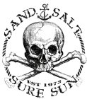 SAND. SALT. SURF. SUN. EST. 1973