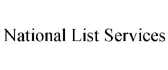 NATIONAL LIST SERVICES