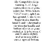 THE COMPETITIVE EDGE GAMING, LLC. LOGO REPRESENTS A VIDEO GAME CONTROLLER. WHITE LETTERS, 