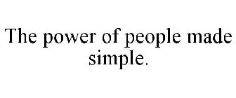 THE POWER OF PEOPLE MADE SIMPLE