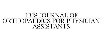 JB & JS JOURNAL OF ORTHOPAEDICS FOR PHYSICIAN ASSISTANTS