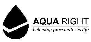 AQUA RIGHT BELIEVING PURE WATER IS LIFE
