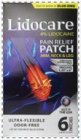 FROM THE MAKERS OF BLUE-EMU LIDOCARE 4%LIDOCAINE PAIN RELIEF PATCH ARM, NECK & LEG PATENT PENDING PRESSURE ADHESIVE PATCH PATCH SIZE 1.25