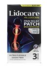 FROM THE MAKERS OF BLUE-EMU LIDOCARE 4%LIDOCAINE PAIN RELIEF PATCH BACK/SHOULDER PATENT PENDING PRESSURE ADHESIVE PATCH PATCH SIZE 2.5
