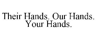 THEIR HANDS · OUR HANDS · YOUR HANDS