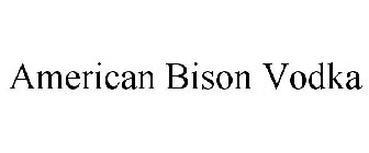 AMERICAN BISON VODKA