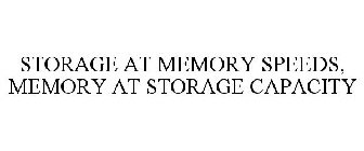 STORAGE AT MEMORY SPEEDS, MEMORY AT STORAGE CAPACITIES