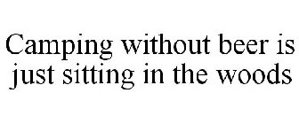 CAMPING WITHOUT BEER IS JUST SITTING INTHE WOODS