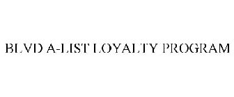 BLVD A-LIST LOYALTY PROGRAM