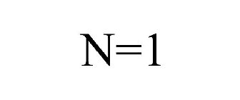 N=1