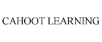 CAHOOT LEARNING