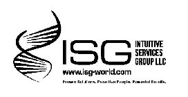 ISG INTUITIVE SERVICES GROUP LLC PROVEN SOLUTIONS. PROACTIVE PEOPLE. POWERFUL RESULTS. WWW.ISG-WORLD.COM