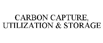 CARBON CAPTURE, UTILIZATION & STORAGE