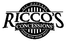 ALL NATURAL RICCOS CONCESSIONS MADE WITH REAL FRUIT