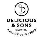 D DELICIOUS & SONS SINCE 2006 A FAMILY OF FLAVORS