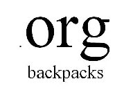 .ORG BACKPACKS