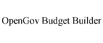 OPENGOV BUDGET BUILDER