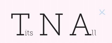 THE TEXT FONT IS BLACK MUSEO SLAB AND THE HAND DRAWN X IS IN BABY BLUE