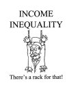 INCOME INEQUALITY THERE'S A RACK FOR THAT!