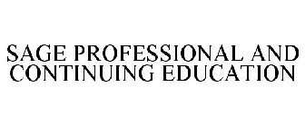 SAGE PROFESSIONAL AND CONTINUING EDUCATION