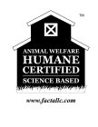 ANIMAL WELFARE HUMANE CERTIFIED SCIENCE BASED WWW.FACTALLC.COM