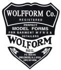 WOLFFORM CO. REGISTERED PERFECT MODEL FORMS FOR GARMENT M·F·R·S & RETAILERS WOLFORM REG. P.O. BOX 510 ENGLEWOOD, N.J. 07631 (201) 567-6556RMS FOR GARMENT M·F·R·S & RETAILERS WOLFORM REG. P.O. BO