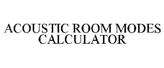 ACOUSTIC ROOM MODES CALCULATOR