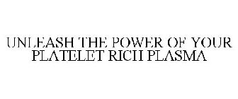 UNLEASH THE POWER OF YOUR PLATELET RICHPLASMA