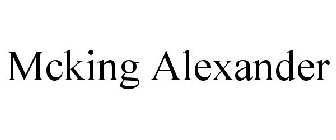 MCKING ALEXANDER