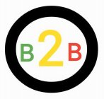 THE LETTERS B 2 B IN THE CENTER OF A CIRCLE