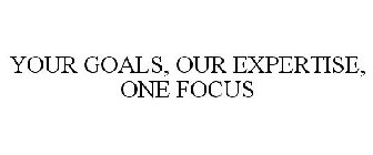 YOUR GOALS, OUR EXPERTISE, ONE FOCUS